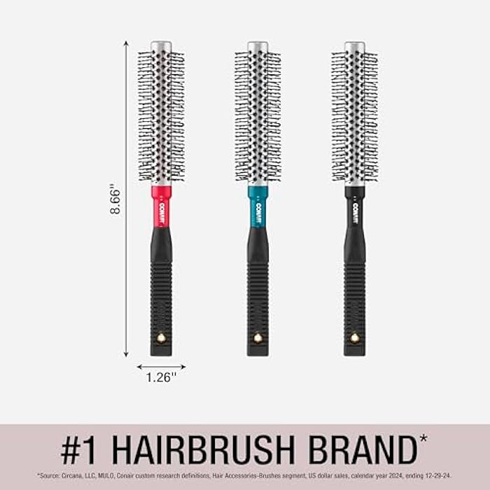 Conair 12 Row Full Round Hot Curling Brush, Colors May Vary - Image 4